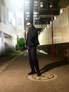 「ink（インク）のアイテム（その他アウター）」を使った、まつしんさん（メンズ・183cm）の冬コーディネート