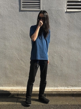 「TAKAHIROMIYASHITATheSoloIst.（タカヒロミヤシタザソロイスト）のアイテム（パンツ）」を使った、まつしんさん（メンズ・183cm）の冬コーディネート