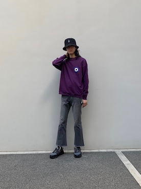 「KANGOL（カンゴール）のアイテム（スウェット）」を使った、まつしんさん（メンズ・183cm）の秋コーディネート