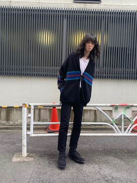 「A.P.C.（アーペーセー）のアイテム」を使った、まつしんさん（メンズ・183cm）の秋コーディネート