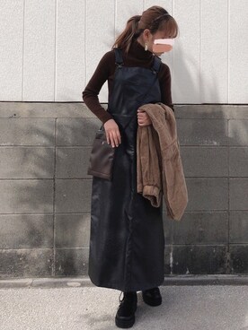 Grl グレイル の レザージャンパースカート ジャンパースカート Wear