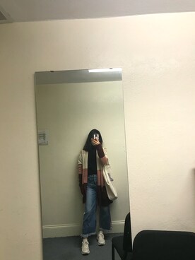 「アイテム（ピーコート）」を使った、Siqi Yangさん（レディース・153cm・10代）の秋コーディネート