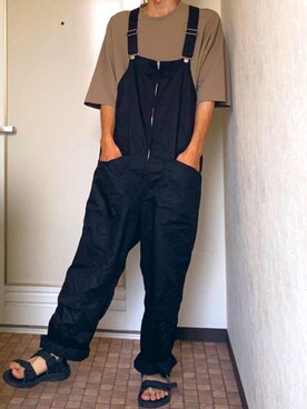 「niko and ...」｜「アイテム（オールインワン・サロペット）」を使った、☁︎ビール飲むみょん☁︎さん（メンズ・168cm）の秋コーディネート