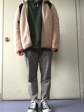 「KANGOL」｜「アイテム（その他アウター）」を使った、Ryotaさん（メンズ・170cm）の冬コーディネート