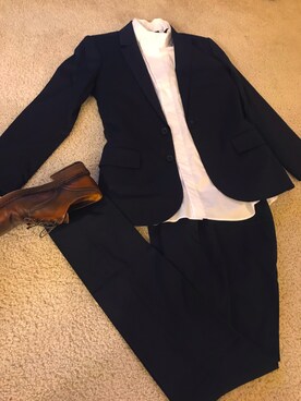 「SET UP」｜「アイテム（スラックス）」を使った、mkさん（メンズ・178cm）の秋コーディネート