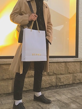 「temptation（テンプテーション）のアイテム（パンツ）」を使った、NAKAIさんさん（メンズ・174cm）の冬コーディネート