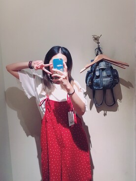 「OLIVE des OLIVE（オリーブデオリーブ）のアイテム（サロペット/オーバーオール）」を使った、YeeKea-さん（レディース・160cm）の夏コーディネート