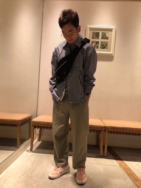 「CIAOPANIC TYPY（チャオパニックティピー）のアイテム（ブルゾン）」を使った、ひろゆきさん（メンズ・165cm）の春コーディネート