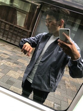 「CIAOPANIC TYPY（チャオパニックティピー）のアイテム（ブルゾン）」を使った、ひろゆきさん（メンズ・165cm）の春コーディネート