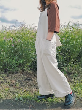 「かぐれ（カグレ）のアイテム（サロペット/オーバーオール）」を使った、AZUKIさん（レディース・148cm）の秋コーディネート