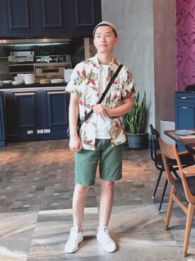 「CHOCOLATE（チョコレート）のアイテム」を使った、bamkwokさん（メンズ・178cm）の夏コーディネート