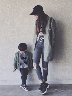 「Ameri（アメリ）のアイテム（スニーカー）」を使った、Ayumi NewAgeさん（レディース・154cm）の春コーディネート