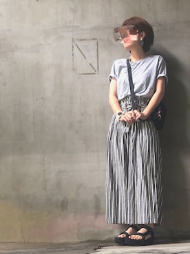 「summer」｜「アイテム（メッセンジャーバッグ）」を使った、tiiita7◎.さん（レディース・160cm）の夏コーディネート