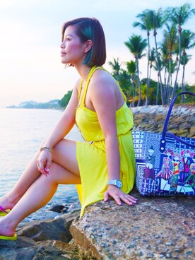 「love moschino」｜Crystal Phuongさん（レディース）の春コーディネート