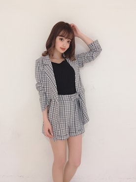 「LIPSERVICE（リップサービス）のアイテム（その他アウター）」を使った、arisaさん（レディース・155cm）の春コーディネート