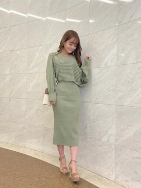 「LIPSERVICE（リップサービス）のアイテム（ワンピース/ドレス）」を使った、arisaさん（レディース・155cm）の春コーディネート
