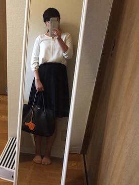「UNTITLED（アンタイトル）のアイテム（スカート）」を使った、liccaさん（レディース・163cm）の秋コーディネート