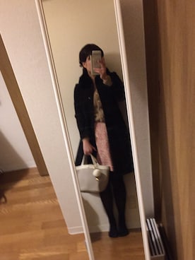 「JUSGLITTY（ジャスグリッティー）のアイテム（ジャケット/アウター）」を使った、liccaさん（レディース・163cm）の冬コーディネート