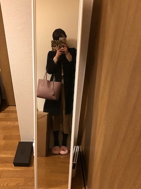 「JUSGLITTY（ジャスグリッティー）のアイテム（ジャケット/アウター）」を使った、liccaさん（レディース・163cm）の冬コーディネート
