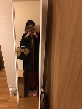 「JUSGLITTY（ジャスグリッティー）のアイテム（ジャケット/アウター）」を使った、liccaさん（レディース・163cm）の冬コーディネート