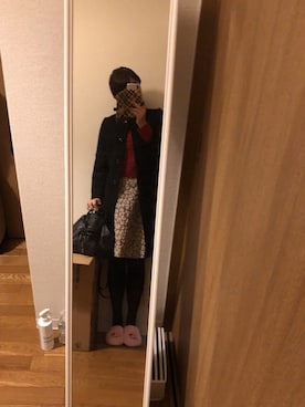 「JUSGLITTY（ジャスグリッティー）のアイテム（ジャケット/アウター）」を使った、liccaさん（レディース・163cm）の冬コーディネート