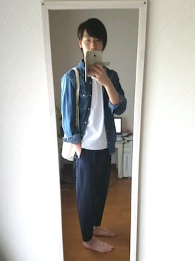 「AZUL by moussy（アズールバイマウジー）のアイテム（デニムジャケット）」を使った、kazuさん（メンズ・180cm）の夏コーディネート