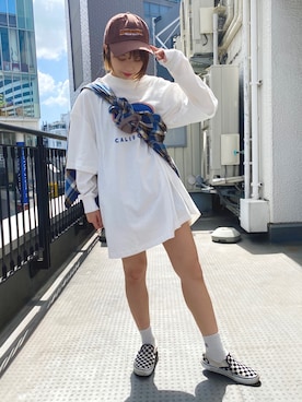 「MILKFED.」｜「アイテム（その他）」を使った、佐藤 幸菜さん（レディース・155cm）の秋コーディネート