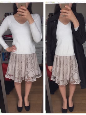 「LILIDIA（リリディア）のアイテム」を使った、rie2017さん（レディース・170cm）の春コーディネート