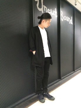 「Ahe'hee（アヘヘ）のアイテム」を使った、HIRATSUKAさん（メンズ・167cm）の春コーディネート