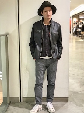 「Uncut Bound（アンカットバウンド）のアイテム（ブルゾン）」を使った、HIRATSUKAさん（メンズ・167cm）の冬コーディネート