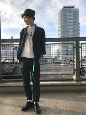 「Uncut Bound（アンカットバウンド）のアイテム（Tシャツ/カットソー）」を使った、HIRATSUKAさん（メンズ・167cm）の春コーディネート