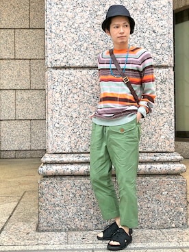 「Gramicci（グラミチ）のアイテム（サンダル）」を使った、HIRATSUKAさん（メンズ・167cm）の夏コーディネート