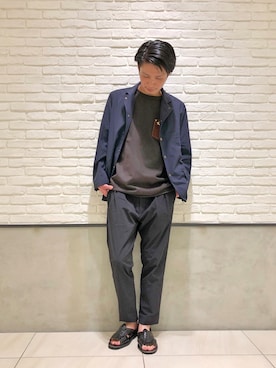 「アパレルスタッフ」｜「アイテム（サンダル）」を使った、HIRATSUKAさん（メンズ・167cm）の夏コーディネート