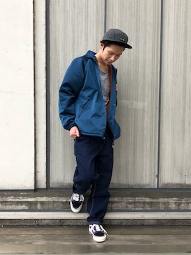 HIRATSUKAさんの「Schott/ショット/COACH JACKET Schott BROS.INC/コーチジャケット ショットブロス」を使ったコーディネート