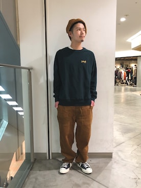 「uncut bound」｜「アイテム（スウェット）」を使った、HIRATSUKAさん（メンズ・167cm）の秋コーディネート