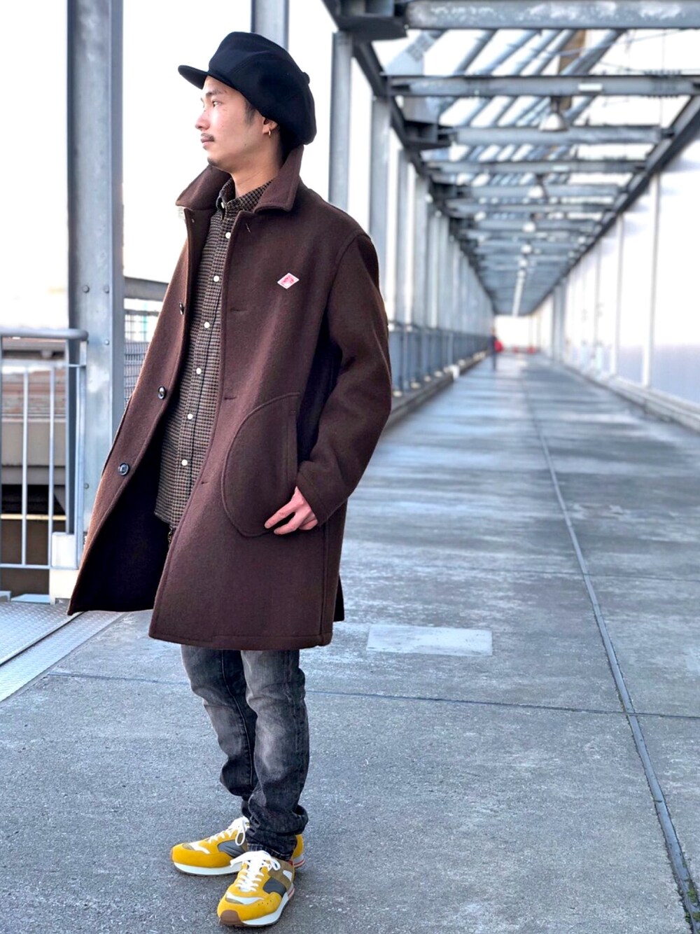 HIRATSUKA｜DANTONのステンカラーコートを使ったコーディネート - WEAR