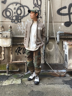 「秋のマイ旬スタイル」｜「アイテム（キャップ）」を使った、HIRATSUKAさん（メンズ・167cm）の秋コーディネート