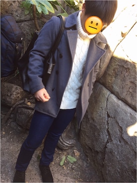 「BACK NUMBER（バックナンバー）のアイテム（ピーコート）」を使った、いくまさん（メンズ・170cm）の冬コーディネート