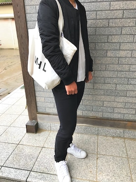 「Guess（ゲス）のアイテム（MA-1）」を使った、いくまさん（メンズ・171cm）の秋コーディネート
