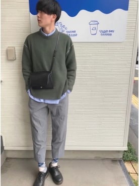 「アイテム（イヤリング）」を使った、shinさん（メンズ・179cm）の春コーディネート