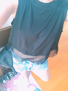 「Rady（レディー）のアイテム（キャップ）」を使った、reoさん（レディース・147cm）の夏コーディネート