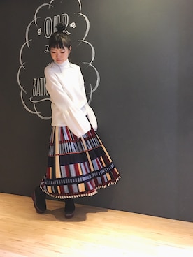 「アイテム（スカート、その他）」を使った、MIKIさん（レディース・158cm）の冬コーディネート