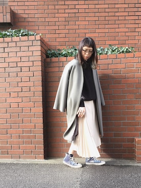 「ハイカット」｜「アイテム（その他アウター）」を使った、MIKIさん（レディース・158cm）の冬コーディネート