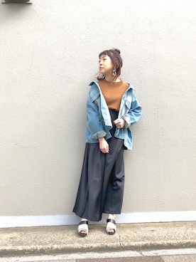 「OSMOSIS（オズモーシス）のアイテム（オールインワン・サロペット）」を使った、MIKIさん（レディース・158cm）の冬コーディネート