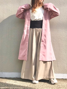 「OSMOSIS（オズモーシス）のアイテム（その他アウター）」を使った、MIKIさん（レディース・158cm）の冬コーディネート