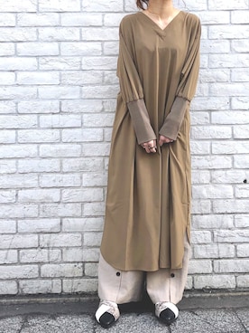 「OSMOSIS（オズモーシス）のアイテム」を使った、MIKIさん（レディース・158cm）の春コーディネート