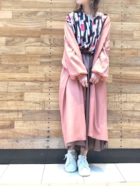「OSMOSIS（オズモーシス）のアイテム（その他アウター）」を使った、MIKIさん（レディース・158cm）の冬コーディネート
