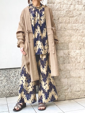 「OSMOSIS（オズモーシス）のアイテム（その他アウター）」を使った、MIKIさん（レディース・158cm）の春コーディネート