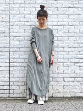 「くすみカラー」｜MIKIさん（レディース・158cm）の秋コーディネート