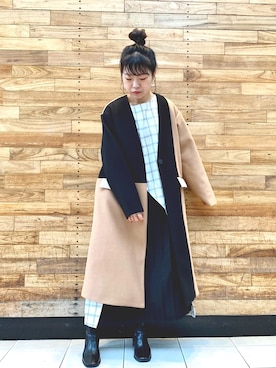 「OSMOSIS（オズモーシス）のアイテム（ジャケット/アウター）」を使った、MIKIさん（レディース・158cm）の秋コーディネート